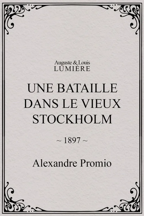 Poster for Une bataille dans le vieux Stockholm